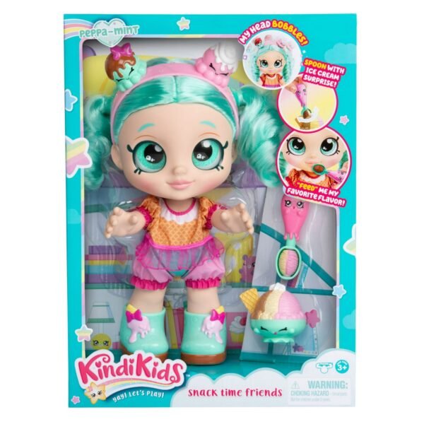 Kindi Kids Snack Time Friends 10" Doll - Peppa-Mint - Image 4