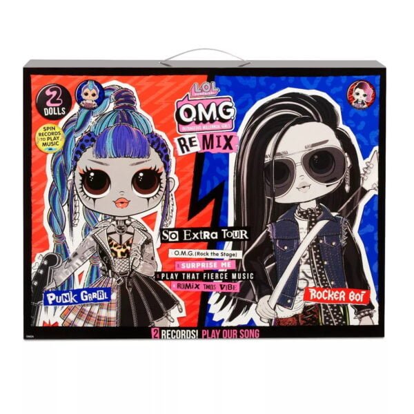 L.O.L. Surprise! O.M.G. Remix Rocker Boi and Punk Grrrl 2pk – 2 Fashion Dolls with Music - Image 3