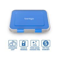 Bentgo Kids Stainless Steel Leak-Resistant Lunch Box - Blue - Image 3