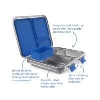 Bentgo Kids Stainless Steel Leak-Resistant Lunch Box - Blue - Image 4