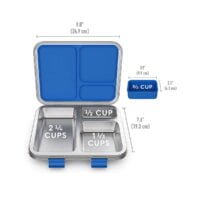 Bentgo Kids Stainless Steel Leak-Resistant Lunch Box - Blue - Image 5