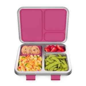 Bentgo Kids Stainless Steel Leak-Resistant Lunch Box - Fuchsia