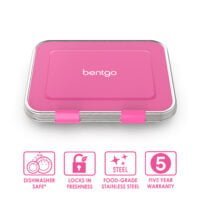 Bentgo Kids Stainless Steel Leak-Resistant Lunch Box - Fuchsia - Image 6