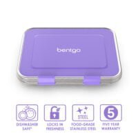 Bentgo Kids Stainless Steel Leak-Resistant Lunch Box - Purple - Image 2