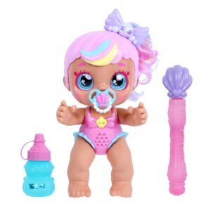 Kindi Kids, Electronic 6.5" Doll and 2 Accessories Poppi Pearl Bubble 'N' Sing
