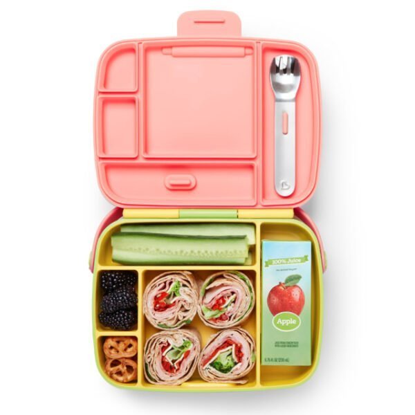 Munchkin Lunch™ Bento Box with Stainless Steel Utensils - Light Yellow - Image 5