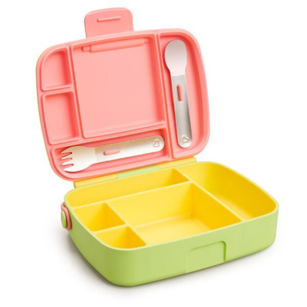 Lunch™ Bento Box with Stainless Steel Utensils4 Munchkin Lunch™ Bento Box with Stainless Steel Utensils - Light Yellow - Image 1