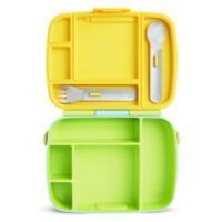 Munchkin Lunch™ Bento Box with Stainless Steel Utensils - Light Green - Image 5