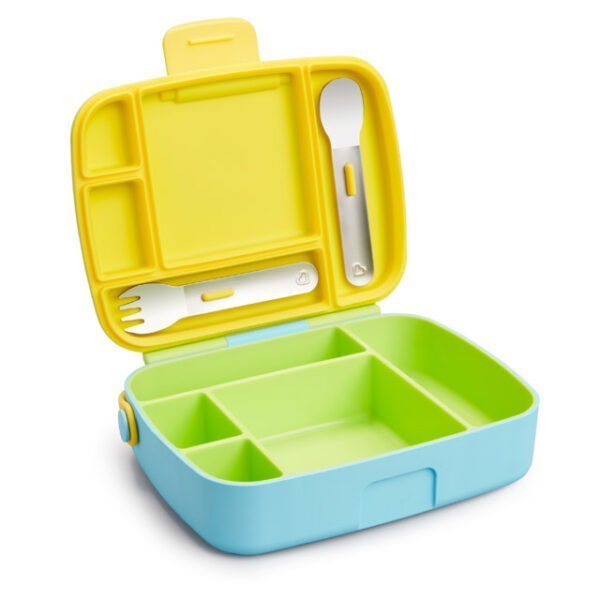 Munchkin Lunch™ Bento Box with Stainless Steel Utensils - Light Green2 Munchkin Lunch™ Bento Box with Stainless Steel Utensils - Light Green - Image 1