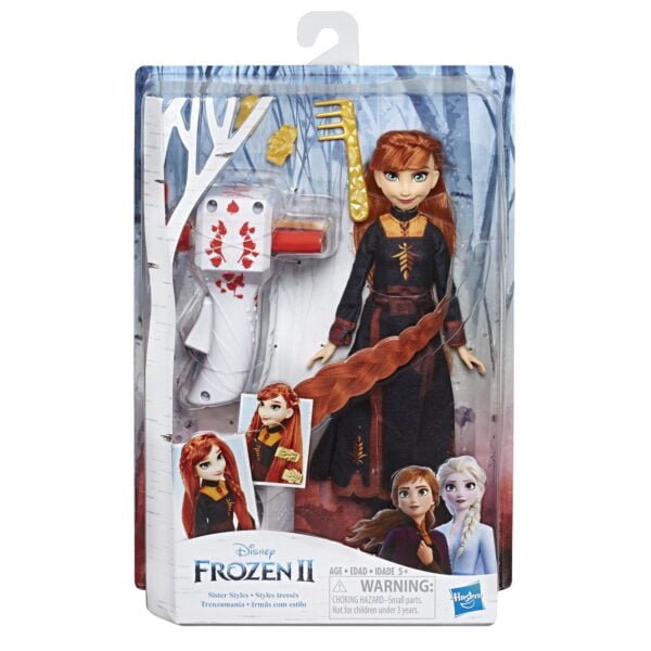 Disney Frozen 2 Long Hair Anna Doll Includes Automatic Hair Braiding Tool - Image 2