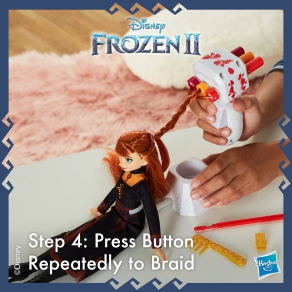 Disney Frozen 2 Long Hair Anna Doll Includes Automatic Hair Braiding Tool - Image 5