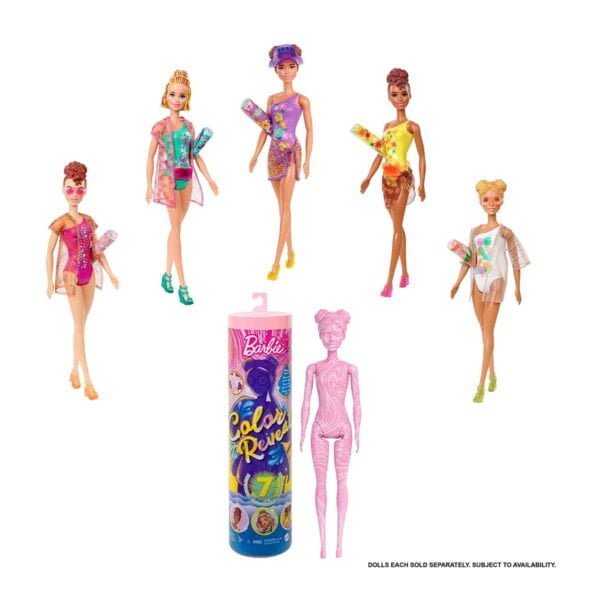 Barbie Color Reveal Doll with 7 Surprises - Sand & Sun Series Barbie Color Reveal Doll with 7 Surprises - Sand & Sun Series - Image 1