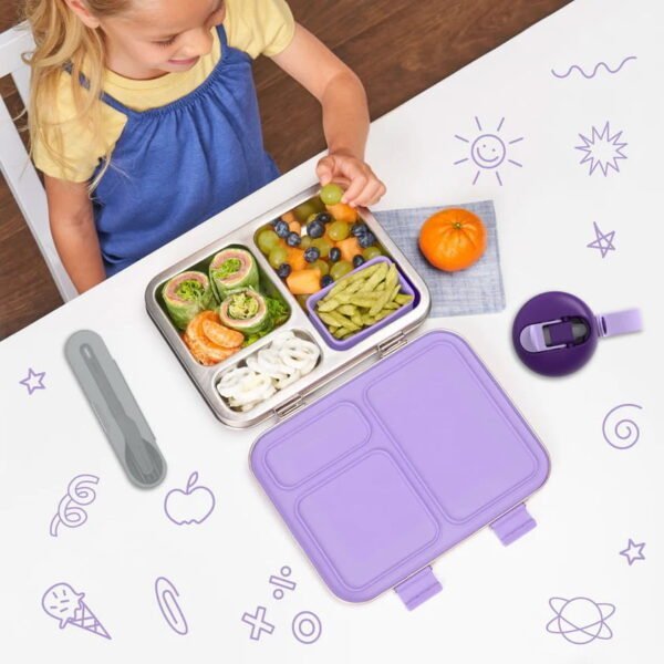Bentgo Kids Stainless Steel Prints Lunch Box - Unicorn - Image 2