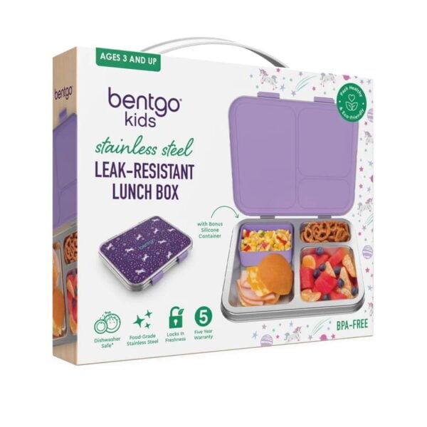 Bentgo Kids Stainless Steel Prints Lunch Box - Unicorn - Image 7