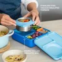 OmieBox Insulated Bento Lunch Box - Blue Sky - Image 3