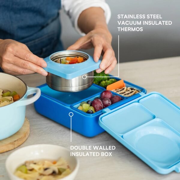 OmieBox Insulated Bento Lunch Box - Blue Sky - Image 3