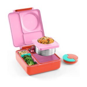 OmieBox Insulated Bento Lunch Box - Pink Berry