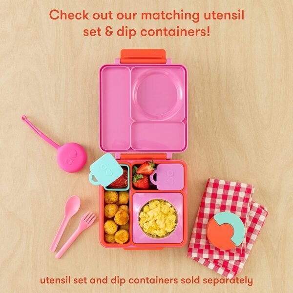 OmieBox Insulated Bento Lunch Box - Pink Berry - Image 2