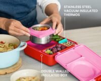 OmieBox Insulated Bento Lunch Box - Pink Berry - Image 5