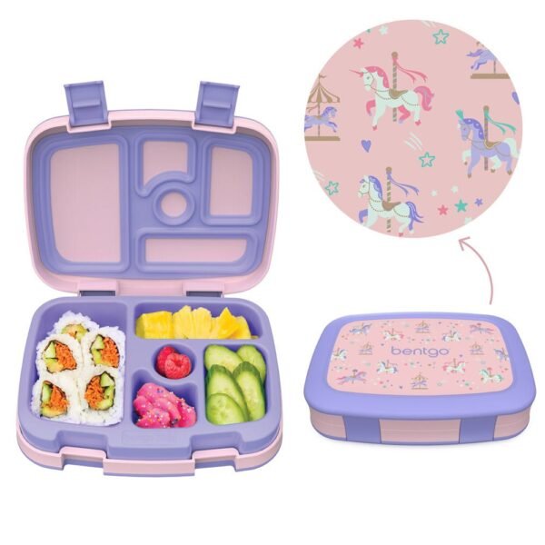 bentgo-kids-prints-lunch-carousel-1_1080x Bentgo Kids Prints Lunch Box - Carousel Unicorns - Image 1