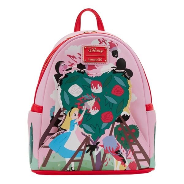 Loungefly Alice in Wonderland Painting the Roses Red Mini Backpack - Image 1