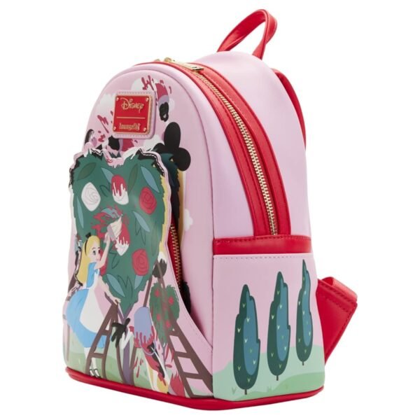 Loungefly Alice in Wonderland Painting the Roses Red Mini Backpack - Image 3