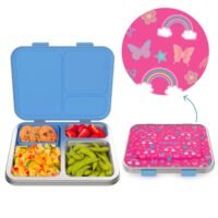 Bentgo Kids Stainless Steel Prints Lunch Box - Rainbows and Butterflies