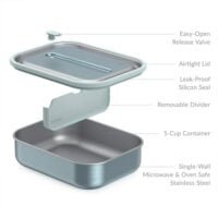 Bentgo MicroSteel Lunch Box (Aqua) - Image 2