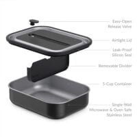 Bentgo MicroSteel Lunch Box (Carbon Black) - Image 2