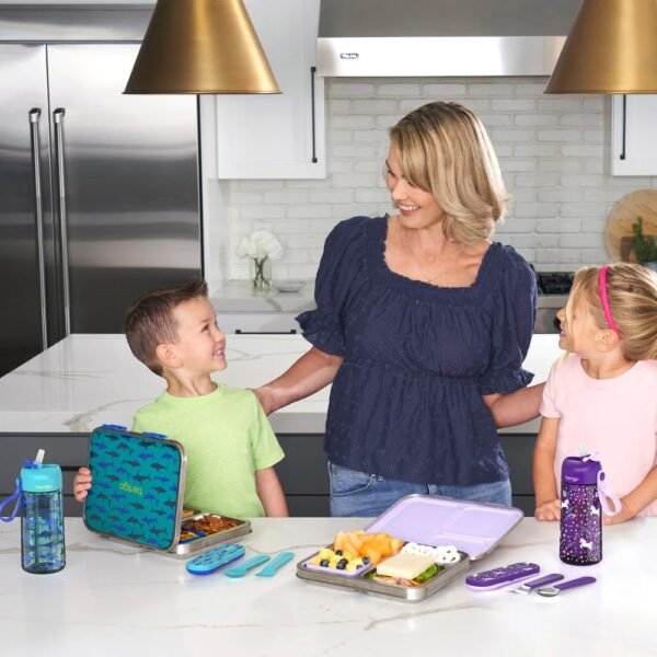 Bentgo Kids Stainless Steel Prints Lunch Box - Sharks - Image 2