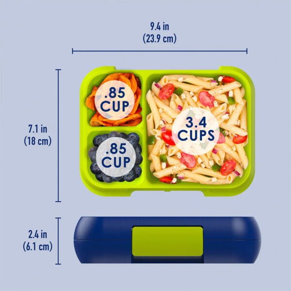 Bentgo Pop Lunch Box (Navy Blue/Chartreuse) - Image 6