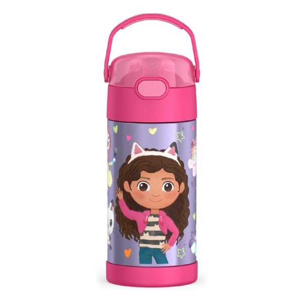 GridArt_20250710_135620921 Thermos FUNTAINER® Water Bottle 12OZ - Gabby Dollhouse - Image 1