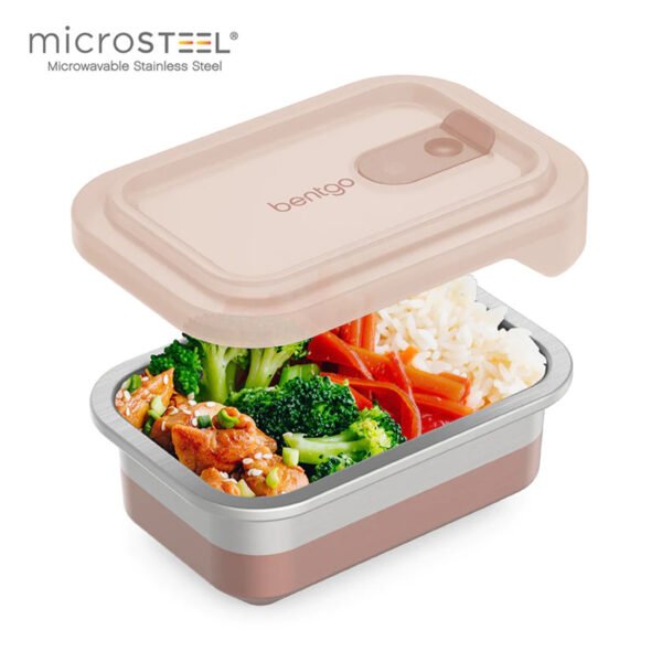 Bentgo MicroSteel Heat & Eat Container - Snack Size 2 Cups - Rose Bentgo MicroSteel Heat & Eat Container - Snack Size 2 Cups - Rose - Image 1