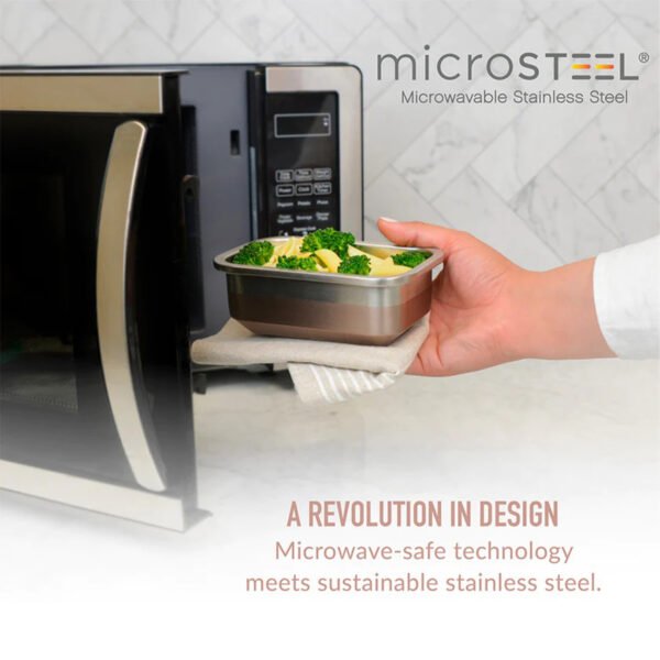 Bentgo MicroSteel Heat & Eat Container - Snack Size 2 Cups - Rose - Image 2