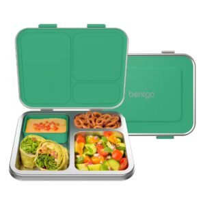 Bentgo Kids Stainless Steel Leak-Resistant Lunch Box - Green