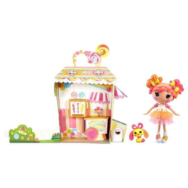 Lalaloopsy Sweetie Candy Ribbon & Pet Puppy, 13" Taffy Candy-Inspired Doll - Image 3