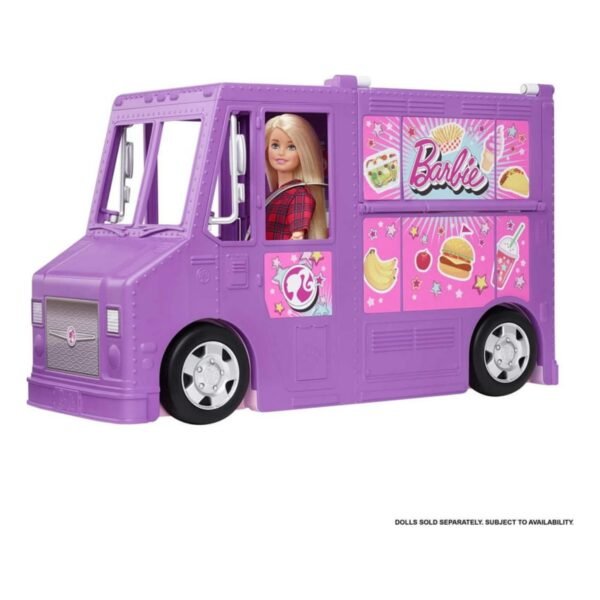 Barbie Food Truck with Multiple Play Areas & 30+ Realistic Play Pieces - Image 2