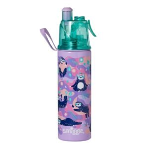 Smiggle Loopy Spritz Insulated Stainless Steel Drink Bottle 500Ml - Lilac