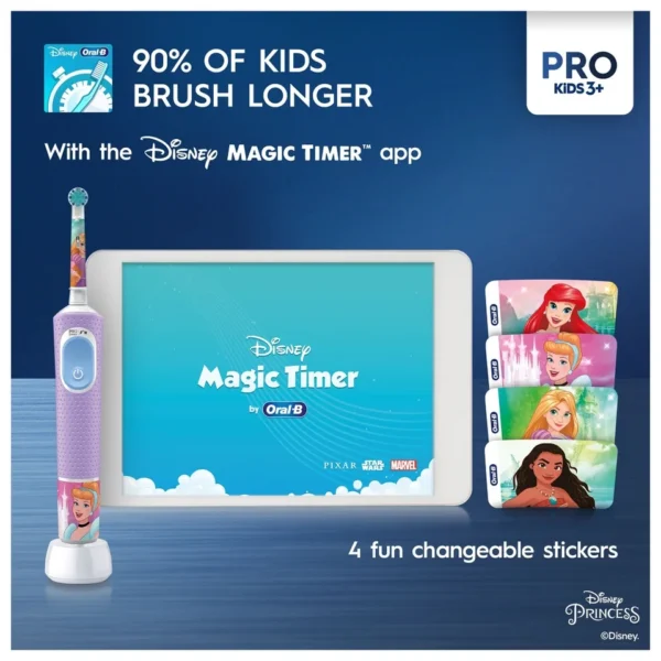 Oral-B Vitality Pro Kids Electric Toothbrush - Disney Princess - Image 4